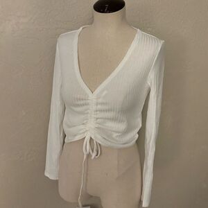 Sweaty Rocks Gathered Front Top sz Med